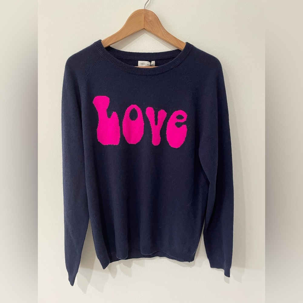 NWT Spring + Mercer Love Cashmere Sweater Sz XL